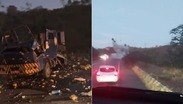 Carro-forte é detonado durante assalto no interior da Bahia; veja o vídeo (Reprodução/Redes Sociais)